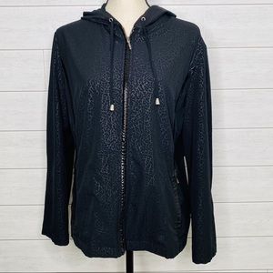 Zenergy By Chico’s Zip Jacket Black Size 2 (Large)